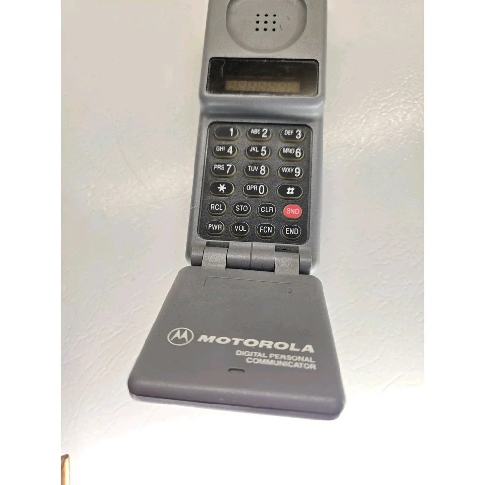 Vtg 90's Motorola Digital Personal Communicator Original Flip Phone Mobile Brick